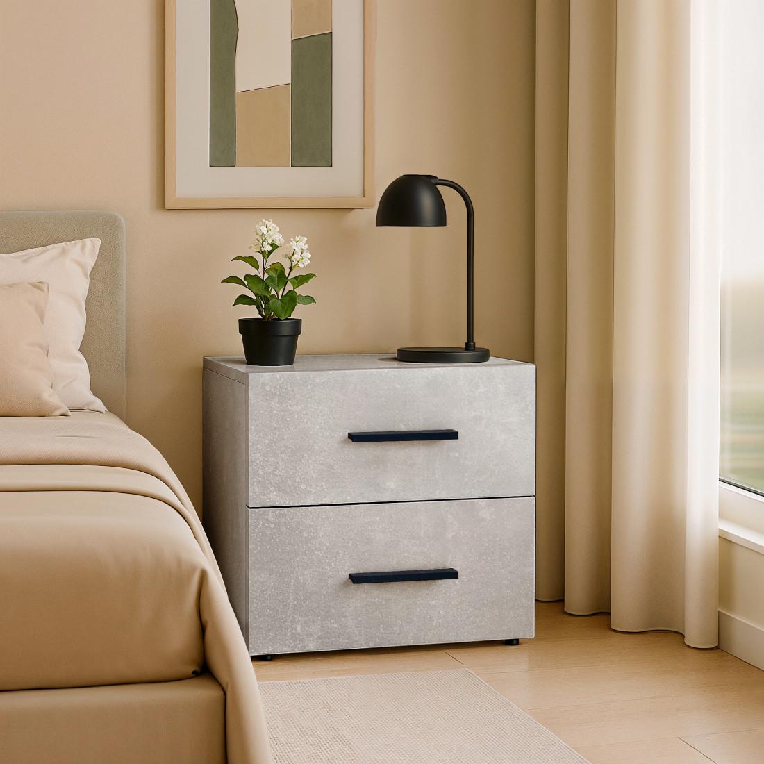 Тумба прикроватная Dana 402х360х390 мм Бетон - фото 1