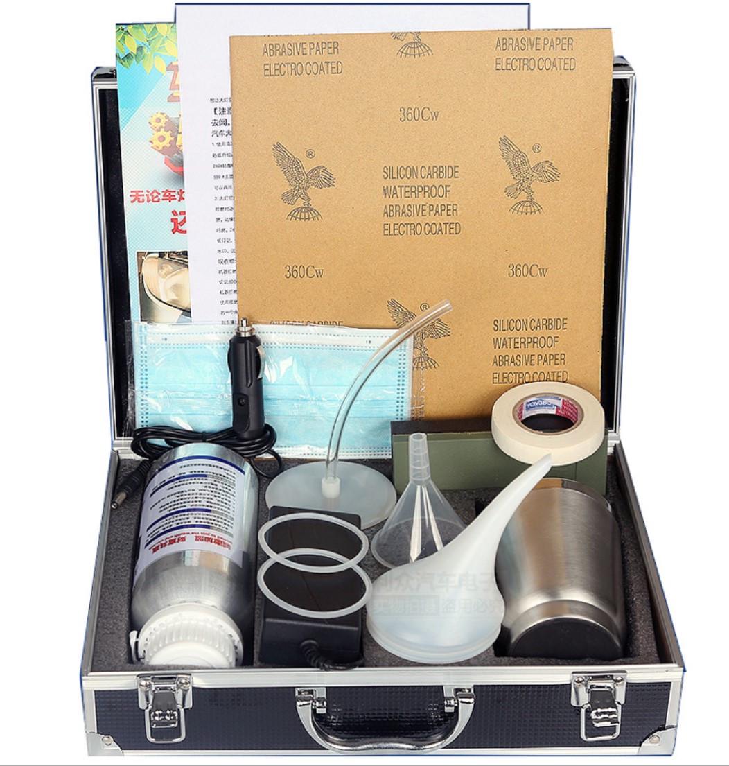 Набор для химической бесконтактной полировки фар NON-CONTACT 64 металлический кейс балон 800 г Набор для химической бесконтактной полировки фар NON-CONTACT 64 металлический кейс балон 800 г