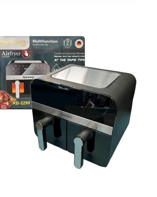 Аерофритниця безмасляна Rainberg RB-2290 з сенсорним керуванням 4200 Вт на 2 контейнери по 6,5л (0149)