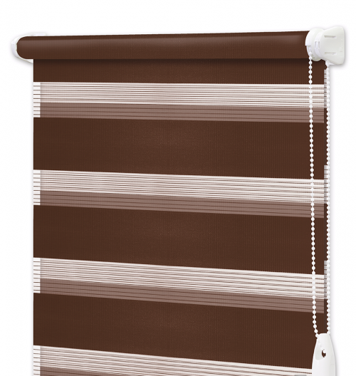 Рулонная штора День-Ночь Wenster Elegance DN 511 90х185 см открытого типа Темно-коричневый (в368320138) Рулонная штора День-Ночь Wenster Elegance DN 511 90х185 см открытого типа Темно-коричневый (в368320138)