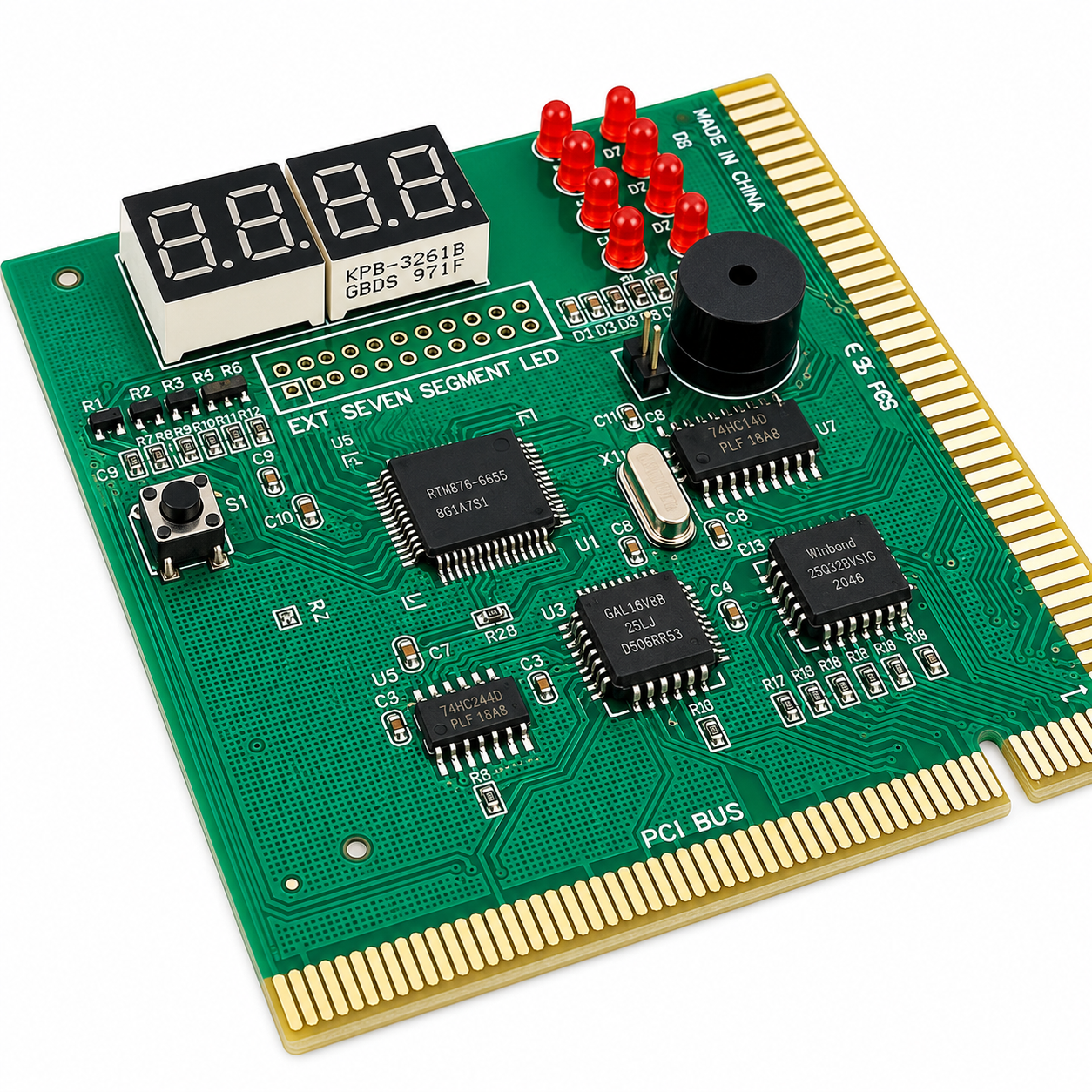 Тестер материнской платы диагностический 4-значный PCI POST карта (0801-006-00)