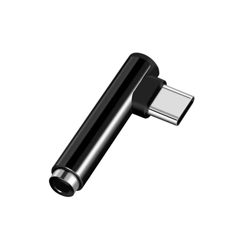 Переходник USB-C Type C в 3,5 mm Jack AUX Audio для прослушивания музыки Черный (2917559827)