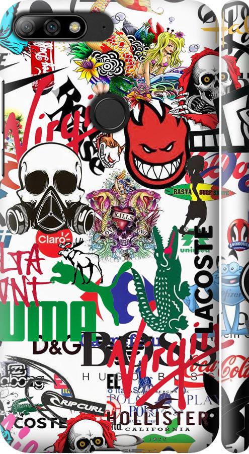 Чехол на Huawei Y7 Prime 2018 Many different logos (4022m-1509-42517) Чехол на Huawei Y7 Prime 2018 Many different logos (4022m-1509-42517)