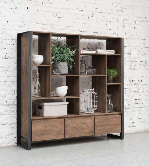 Стеллаж для хранения Loft NS-1951 1730x1560x350 мм Черный (6156d5863edc877ba85899f2)
