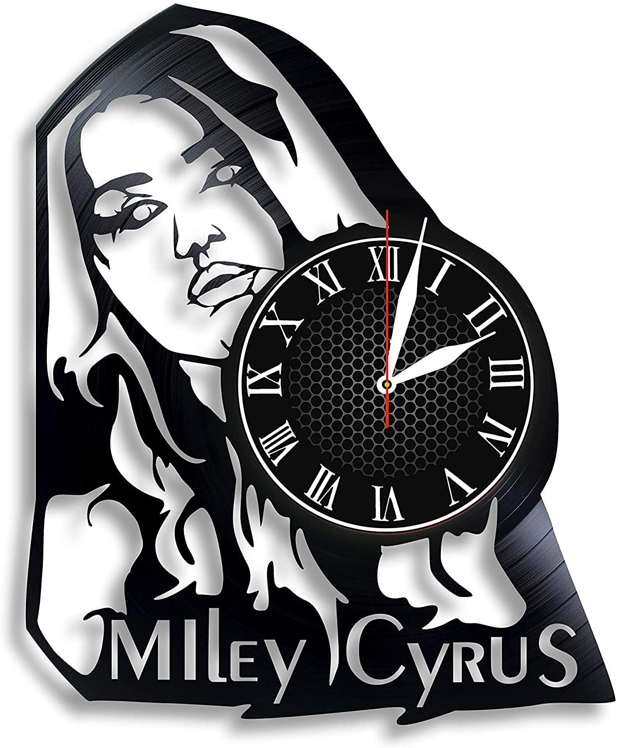 Часы настенные Майли Сайрус 2491 из виниловой пластинки