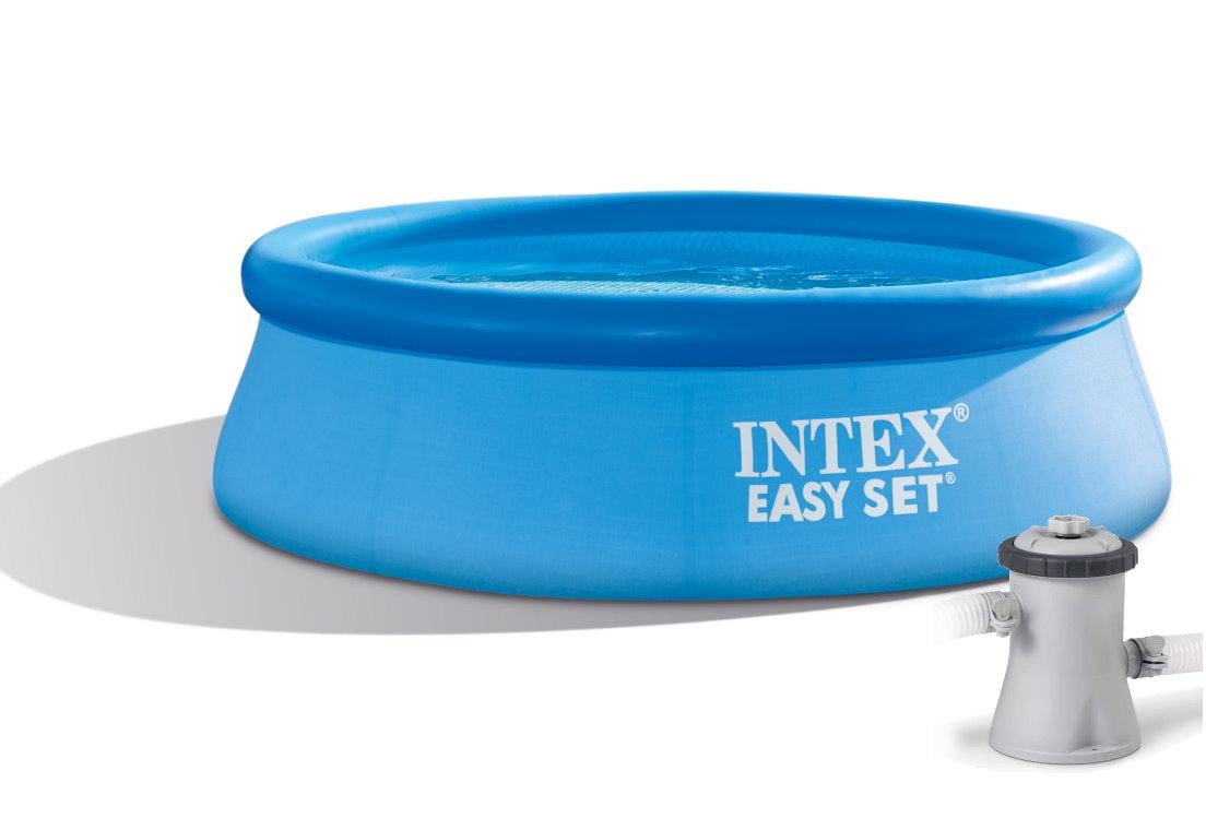 Надувний сімейний басейн Intex 28108 Easy Set 1942 л з фільтр-насосом 1250 л/год 244x61 см (10957513)