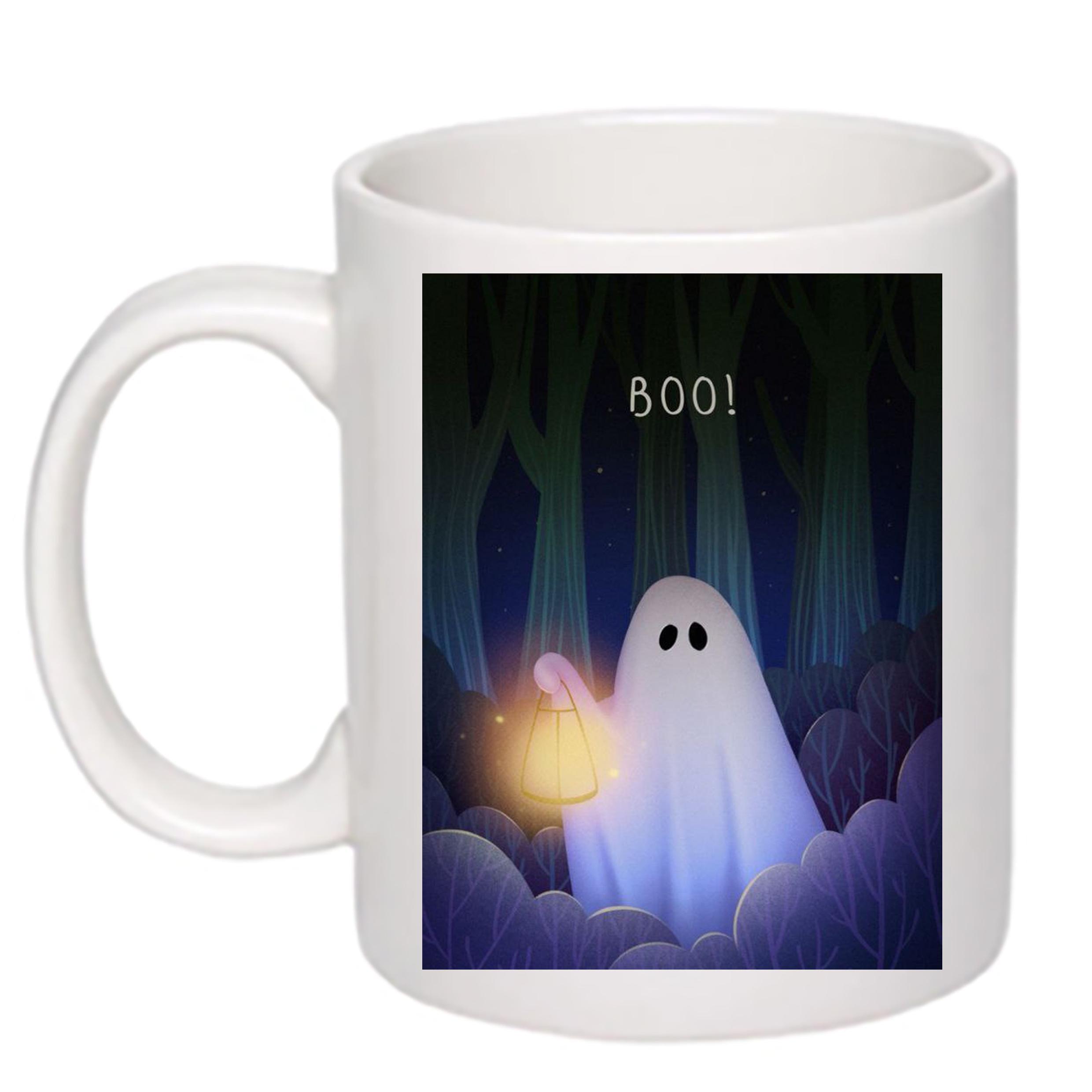 Чашка с печатью Boo! 330 мл Белый (20810) - фото 1 Чашка с печатью Boo! 330 мл Белый (20810) - фото 1