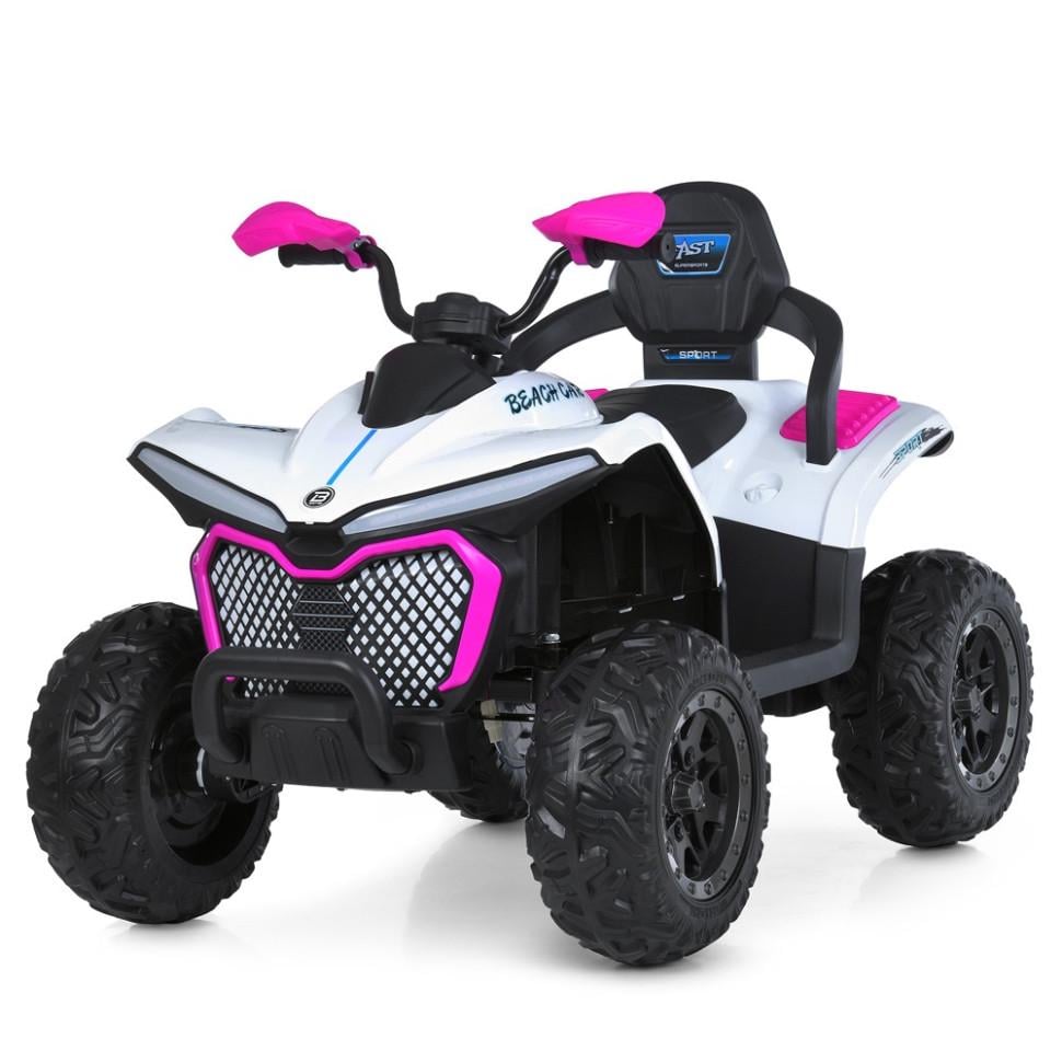 Детский электроквадроцикл 12V до 23 кг Белый (DE-169-E-725)