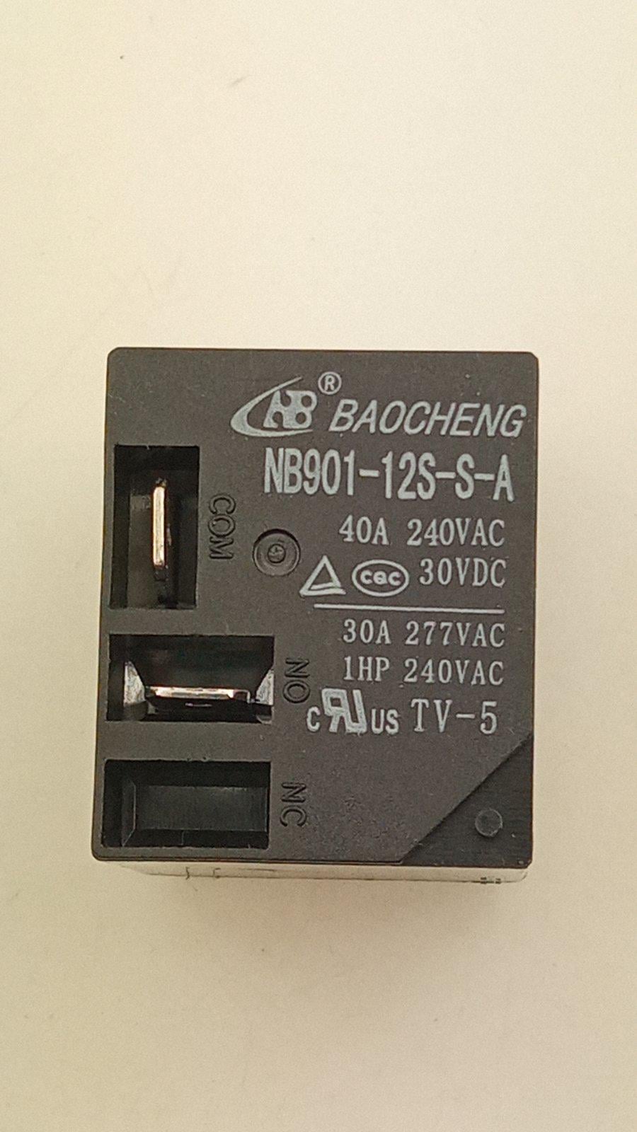 Реле BAOCHENG NB901-12S-S-A 12VDC/40A/277VAC SPDT