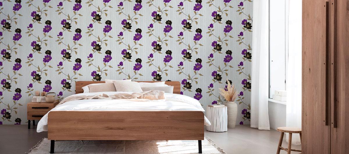 Шпалери паперові Континент Естель Сірий/Бузковий (1379) - фото 2