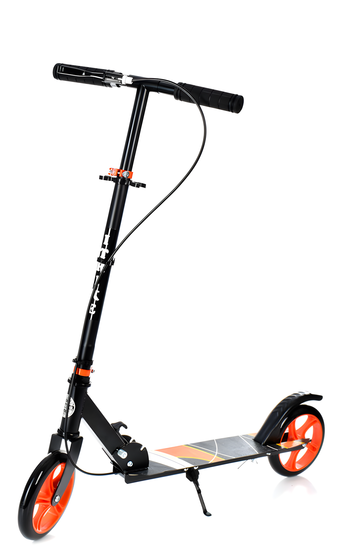 Самокат iTrike від 6 років двоколісний складний з ручним гальмом поліуретанові колеса унісекс Помаранчевий (DS-171-S-346)