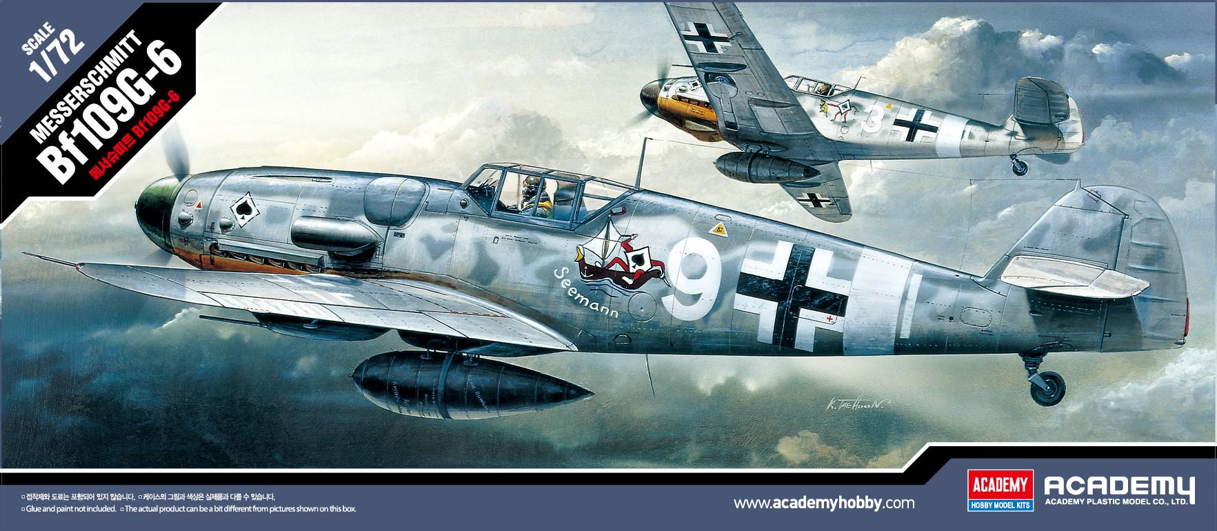 Сборная модель Academy Messerschmitt Bf 109G-6 1:72 (12467)