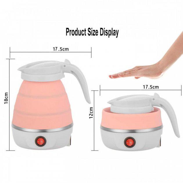 Складной силиконовый электрочайник Silicon Kettle Розовый (SK7107) - фото 3 Складной силиконовый электрочайник Silicon Kettle Розовый (SK7107) - фото 3