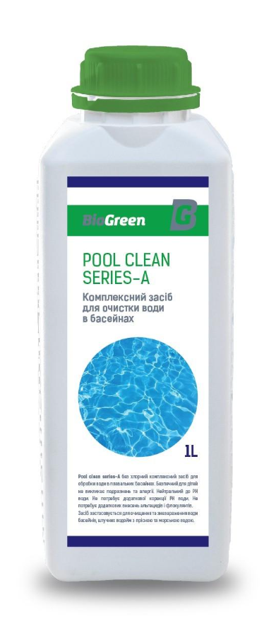 Химия для очистки воды в бассейнах Biogreen Pool clean series-A без хлора 1 л (18217163)