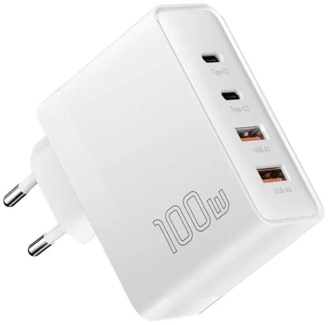 Зарядное устройство для ESSAGER ES-CD37 100W GAN PPS PD3.0 QC4/порты 2C/2A White (43531)