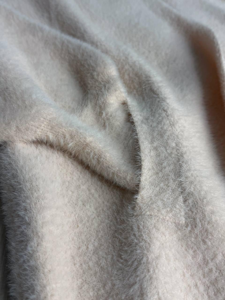 Кардиган жіночий Fancy Matinee 30740 ангора довгий з кишенями OS Молочний (4872) - фото 10