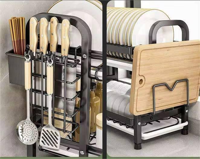 Сушарка для посуду дворівнева металева (24099479) - фото 3