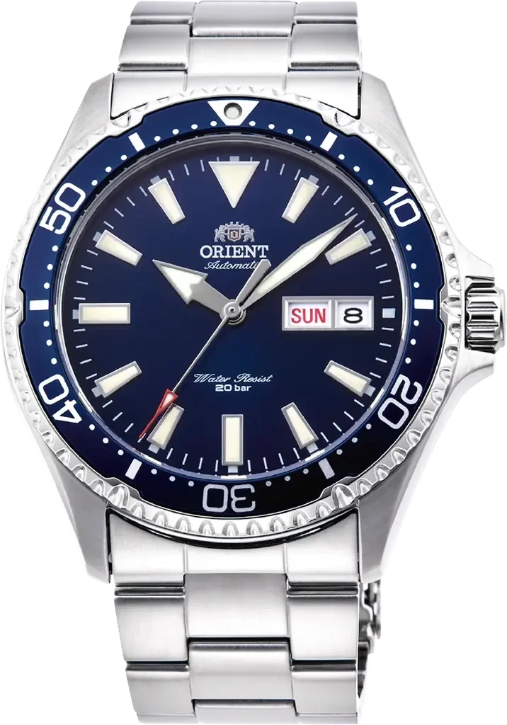 Наручные часы мужские Orient Kamasu FAA0002L1 со стальным корпусом/сапфировым стеклом WR 200 м Синий (3124584428)