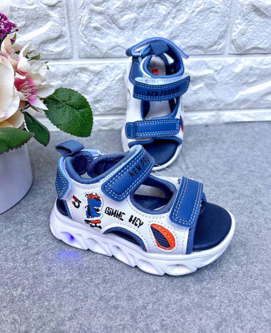 Босоножки для мальчика Jong Golf 1493 р. 25 16,3 см Бело-голубой