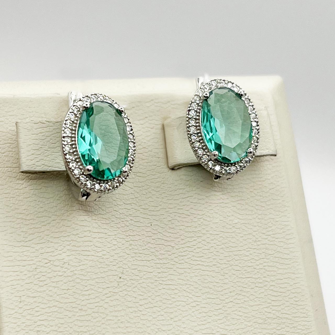 Серебряные серьги с кубическим цирконием 5,11 г (2469891604)