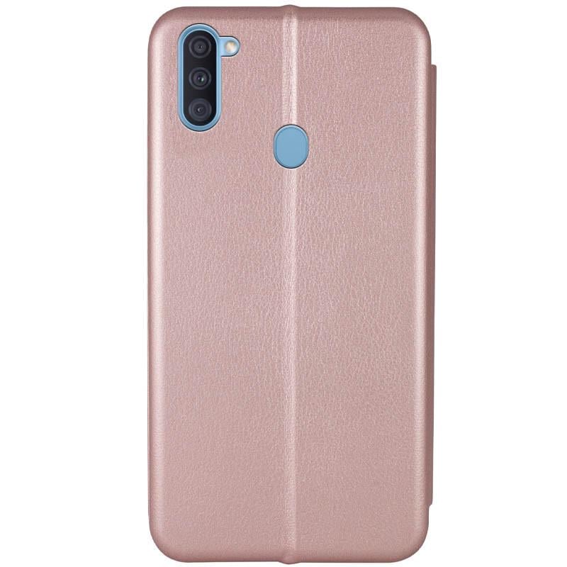 Противоударный Кожаный Чехол (книжка) Classy для Samsung Galaxy A11 Rose Gold - фото 2