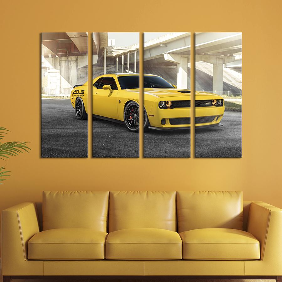 Картина на холсте Крутой автомобиль Dodge Challenger 149x93 см (1312-41)