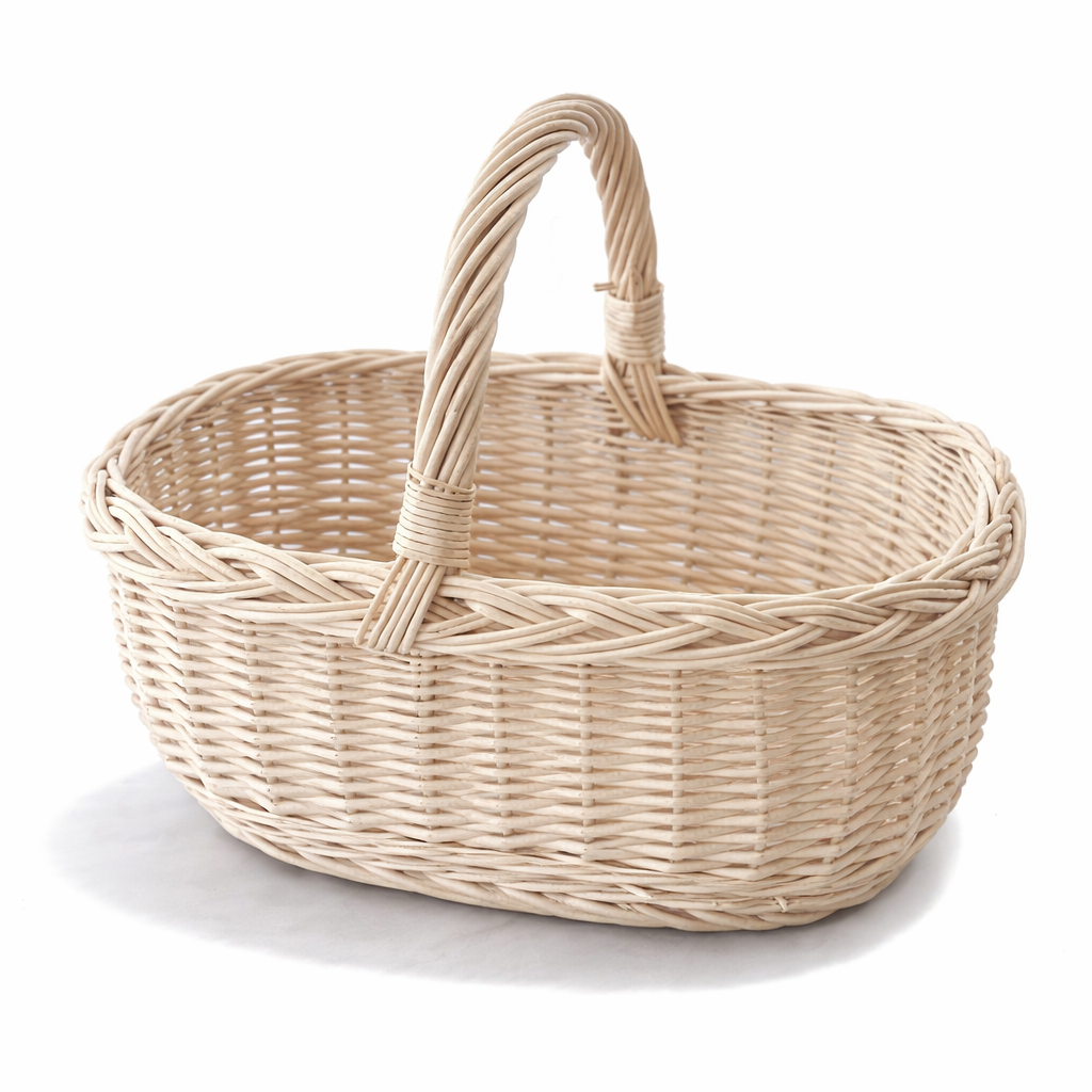 Корзина Пасхальная Феделканька из белой лозы (10001)