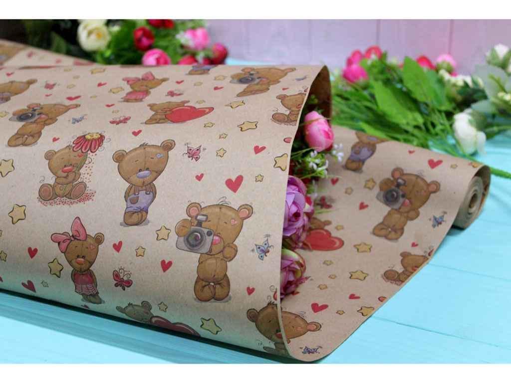 Папір подарунковий крафт Упаковкин 70 см 8 м 2-СТ №1031БР 2-СТ (823532)