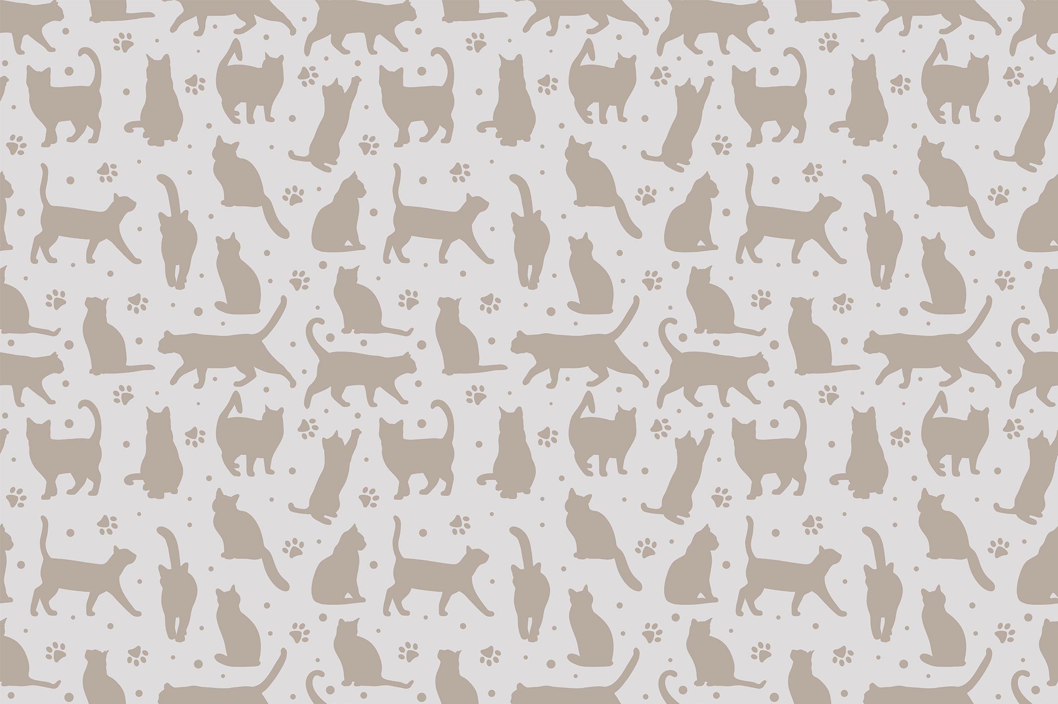 Фотообои флизелиновые Upstream Силуэты котиков 230х153 см (SPF-149/3)