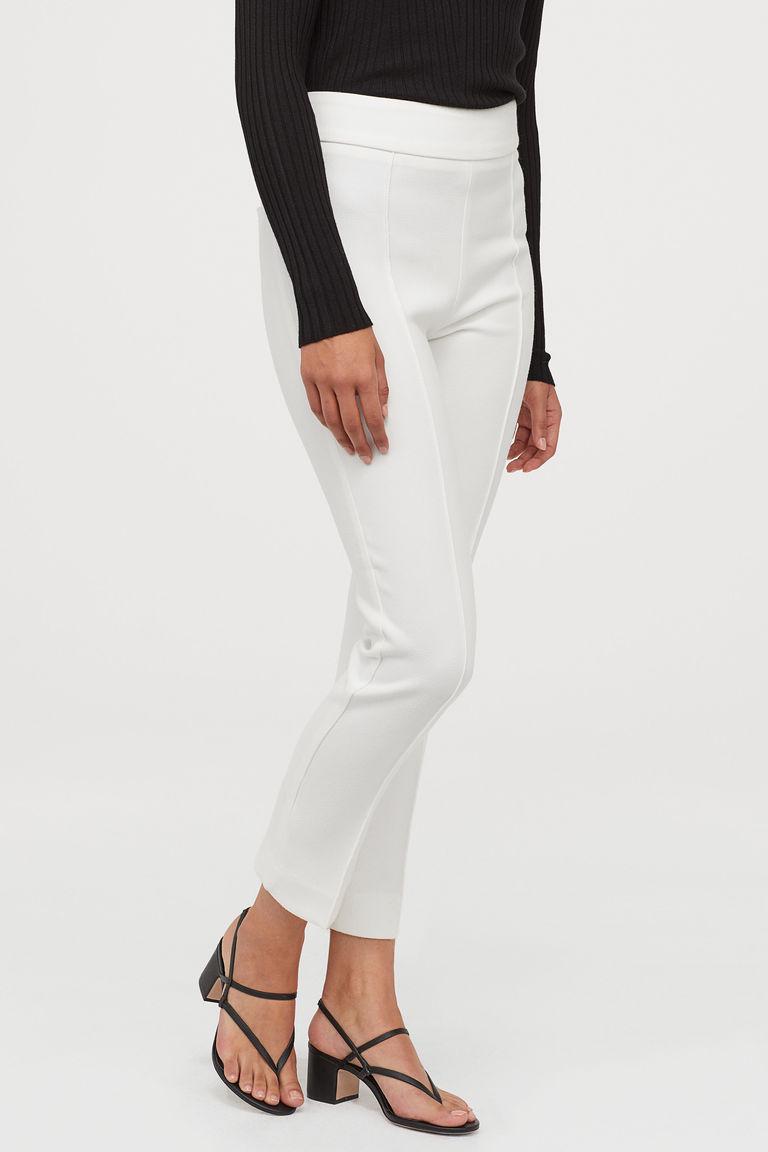 Брюки женские H&M р. 36 Белый (781381b47)