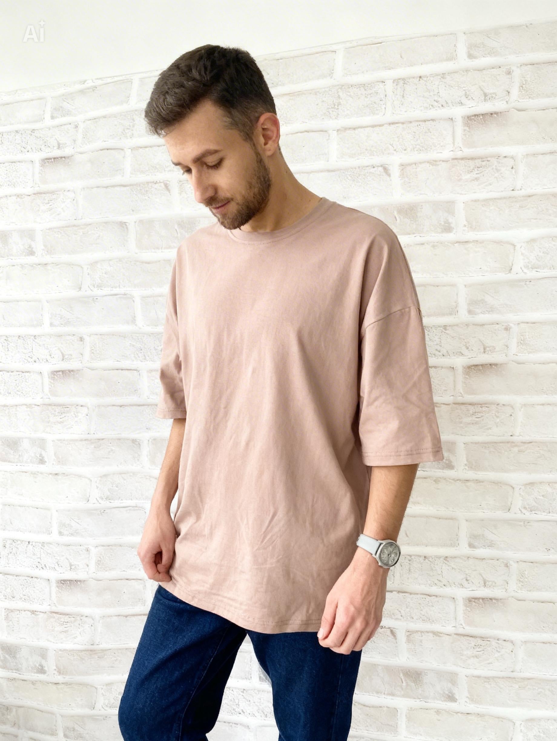 Футболка універсальна ОВЕРСАЙЗ бавовна 100% КАВОВОВИЙ, р.2XL/3XL