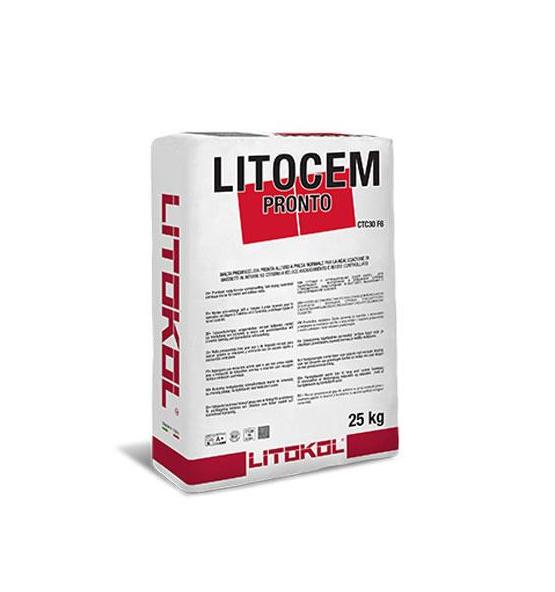 Стяжка на цементній основі Litokol Litocem Pronto швидкосохнуча 25 кг Сірий (LTCPNT0025)