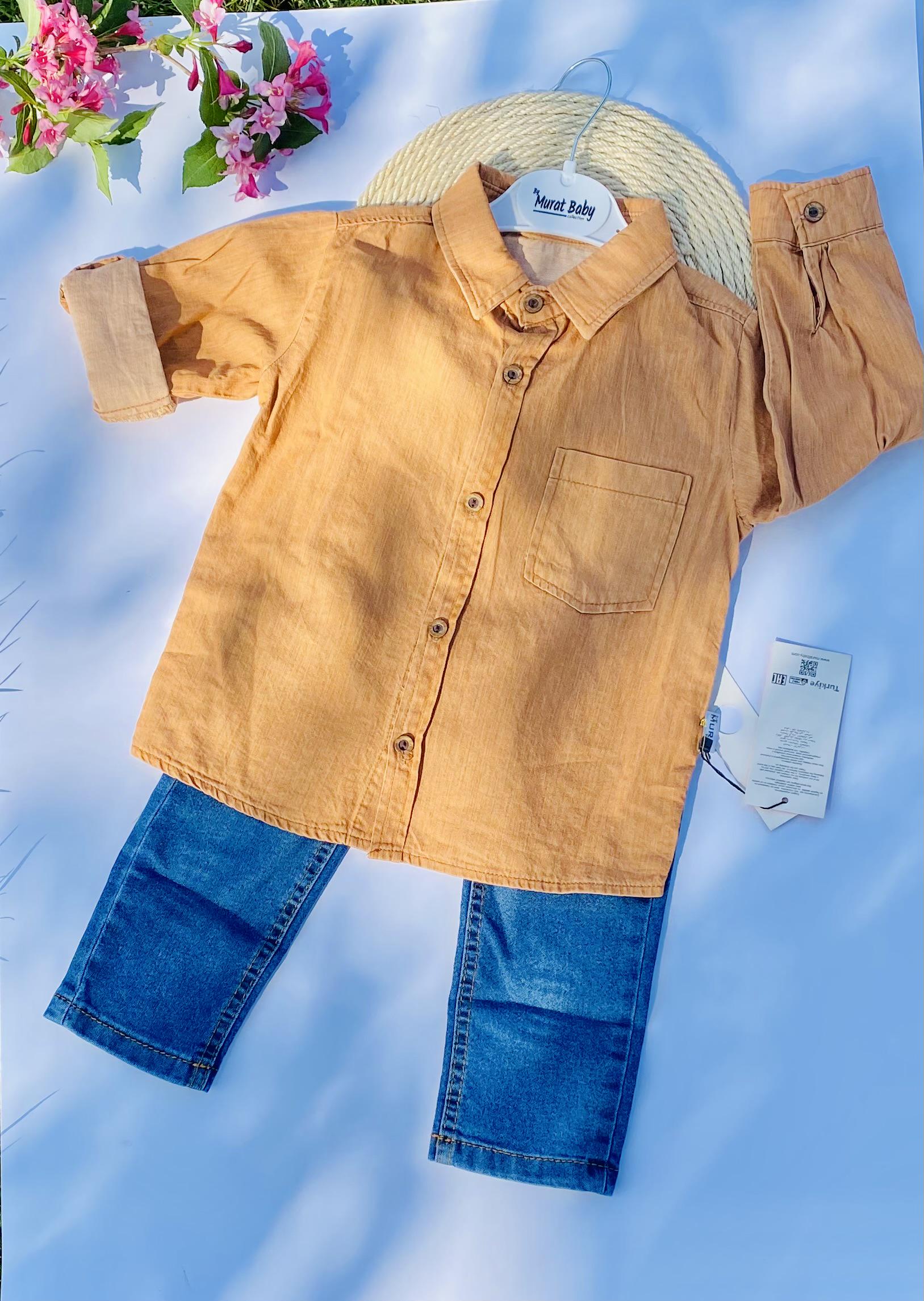 Костюм дитячий сорочка та штани Murat baby демісезонний джинсовий