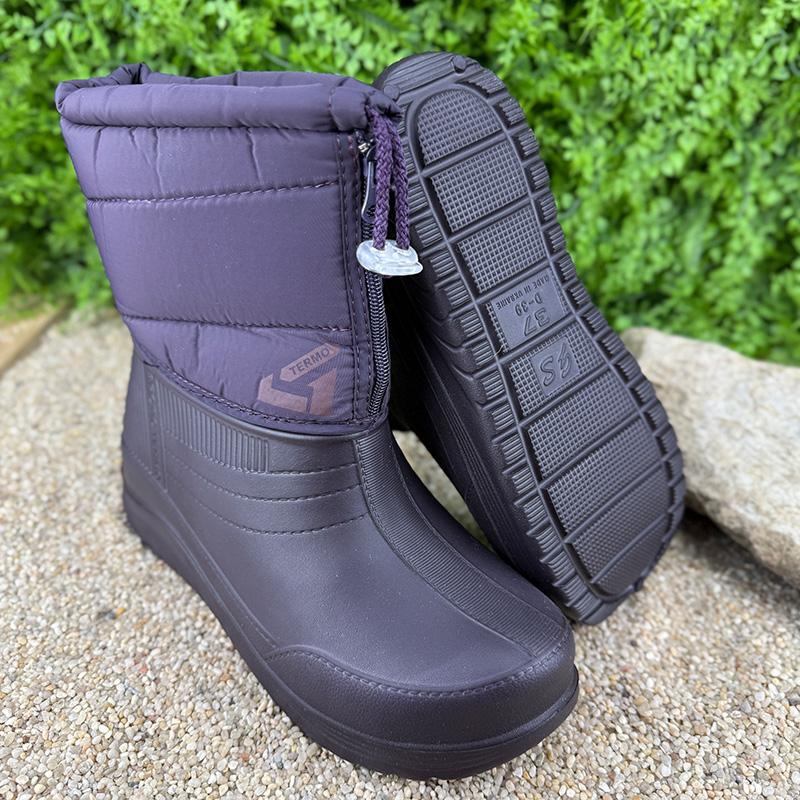 Чоботи жіночі пінові утеплені на блискавці Е-003091- 2 p. 41 26,5 см Фіолетовий (114828055) - фото 4