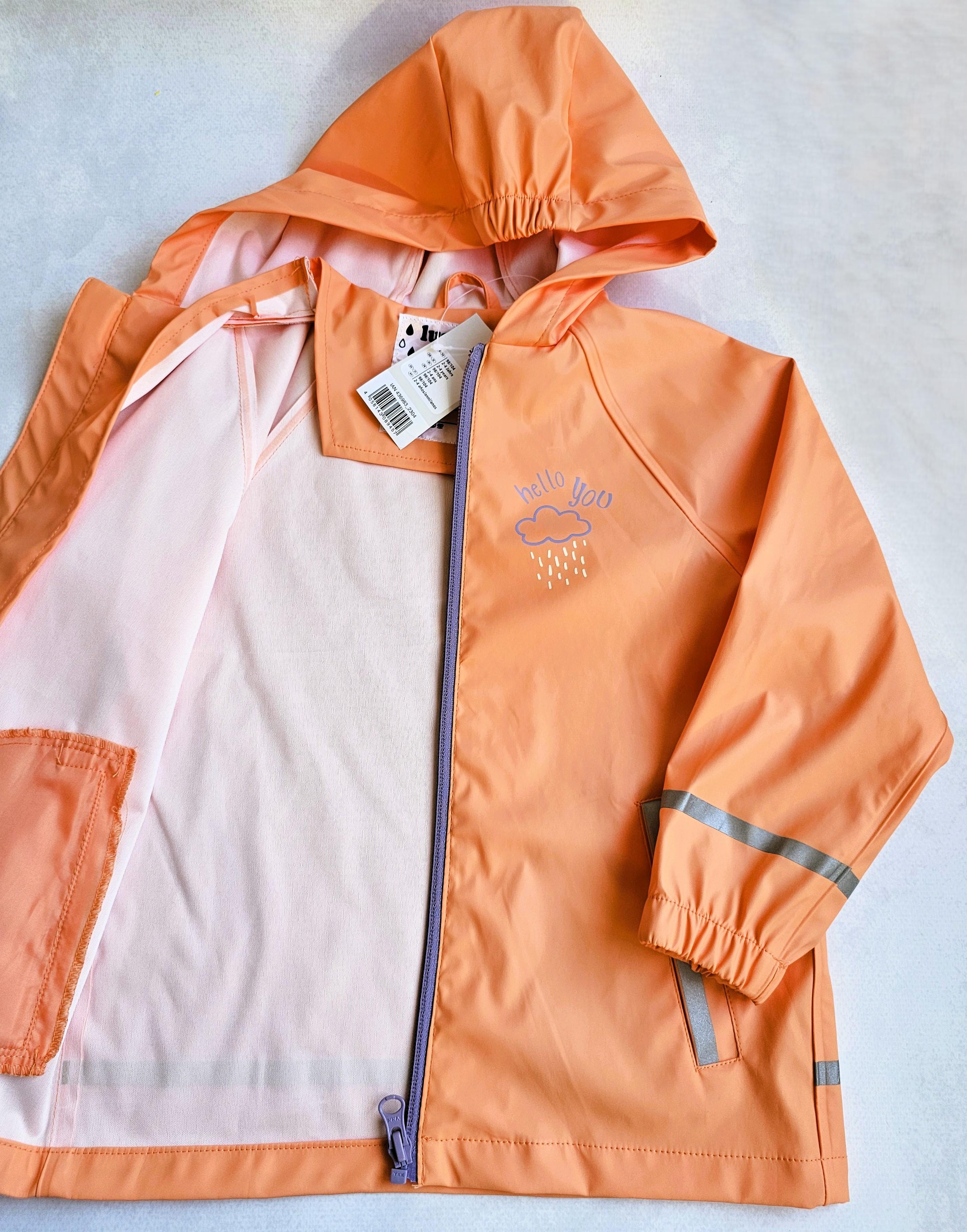 Дождевик-куртка детский Lupilu для девочки без утепления 110-116 см (089464) - фото 2 Дождевик-куртка детский Lupilu для девочки без утепления 110-116 см (089464) - фото 2