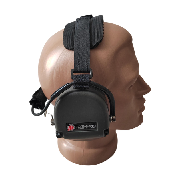 Навушники активні Tac-Sky Neckband Headset1 2L SNR 22 дБ IP65 2хAAA Olive (uarm026-neckband-FG) - фото 2
