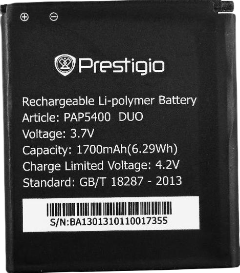 Акумуляторна батарея для Prestigio PAP5400 1700 mAh (000021651) Акумуляторна батарея для Prestigio PAP5400 1700 mAh (000021651)