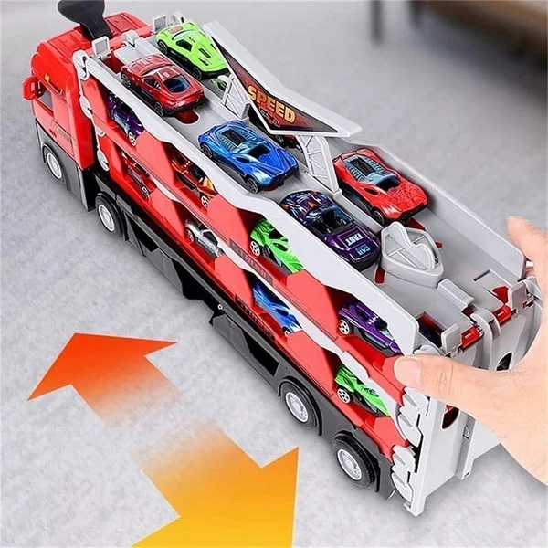 Игровой набор игрушечная фура с раскладной трассой до 2х метров и 8 машинок ( C00388 ) - фото 7 Игровой набор игрушечная фура с раскладной трассой до 2х метров и 8 машинок ( C00388 ) - фото 7