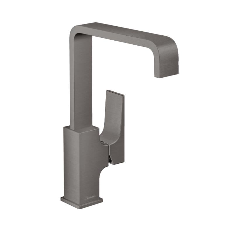 Смеситель для умывальника Hansgrohe Metropol 230 со сливным клапаном push-open Черный Хром (32511340)