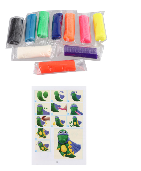Набір творчості тісто для ліпки Danko Toys fluoric 10 кольорів (MTT-92475)