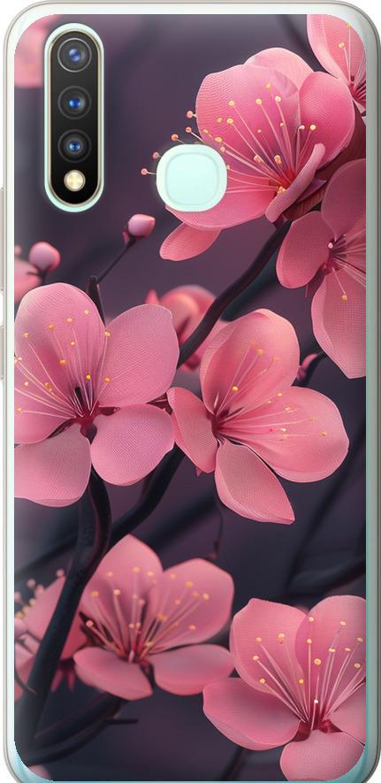 Чехол на Vivo Y19 Пурпурная сакура (6075u-630-42517) Чехол на Vivo Y19 Пурпурная сакура (6075u-630-42517)