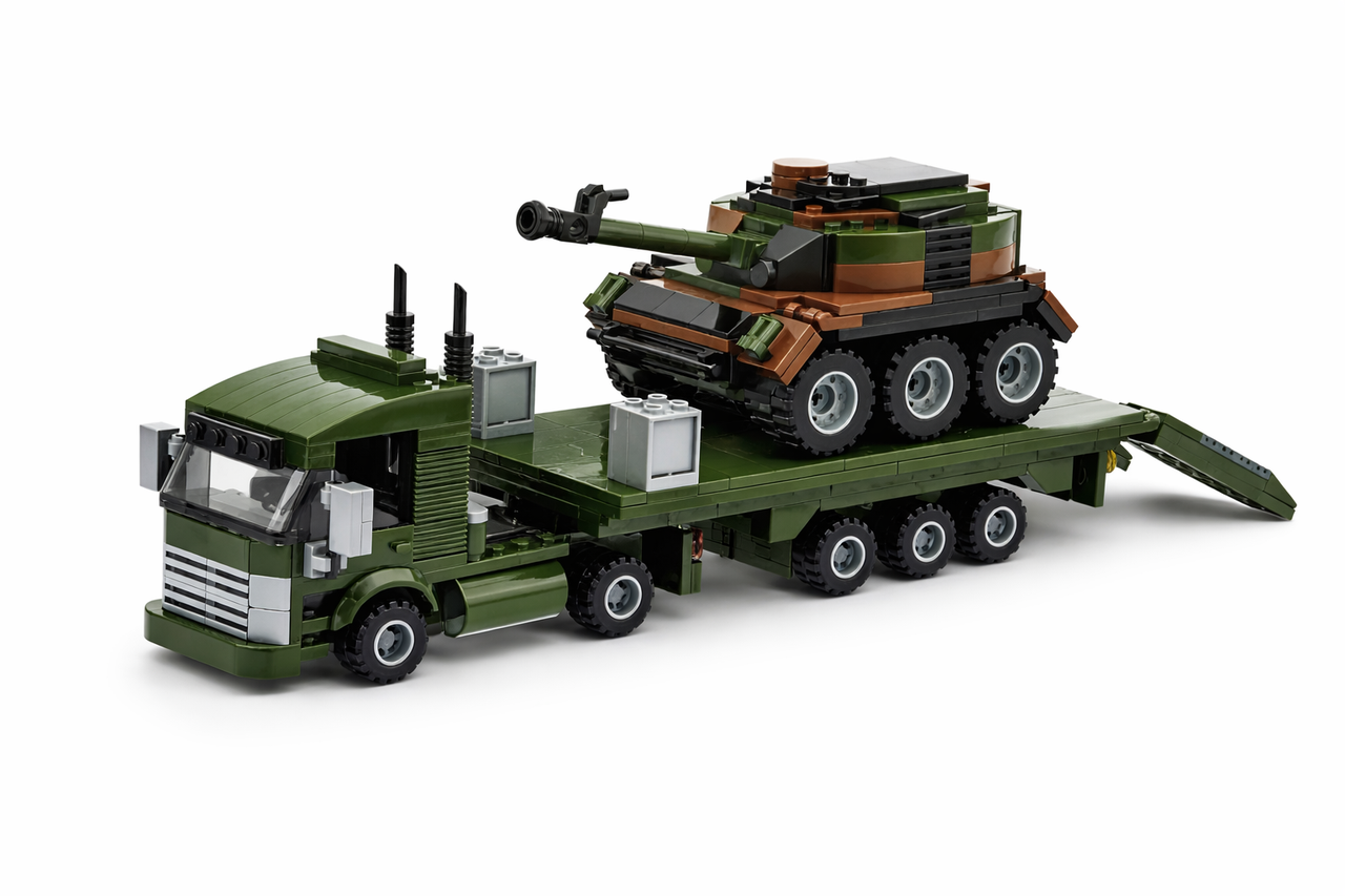 Конструктор KB 1107 техника Тягач с танком 431 деталь (2800362525)