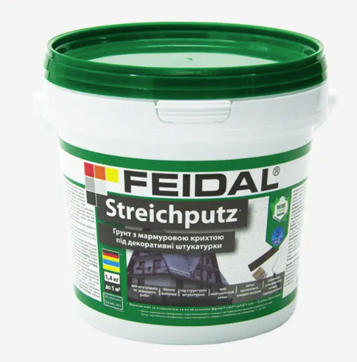 Грунт с мраморной крошкой под декоративные штукатурки Feidal Streichputz 16 кг (2028273567) - фото 4 Грунт с мраморной крошкой под декоративные штукатурки Feidal Streichputz 16 кг (2028273567) - фото 4