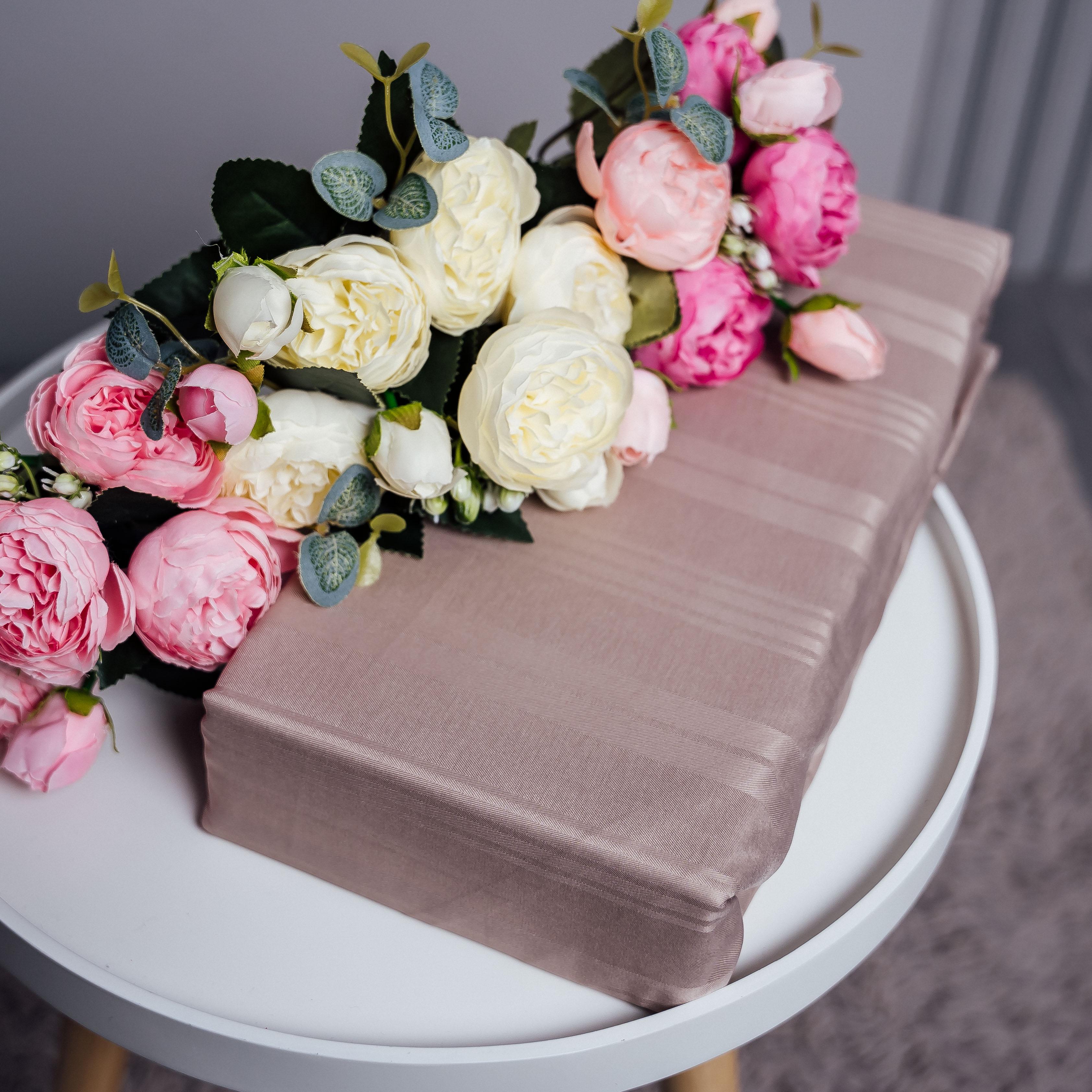 Наматрасник на резинке однотонный широкая полутораспальный полоска 160х200 см Розовый (87260) Наматрасник на резинке однотонный широкая полутораспальный полоска 160х200 см Розовый (87260)