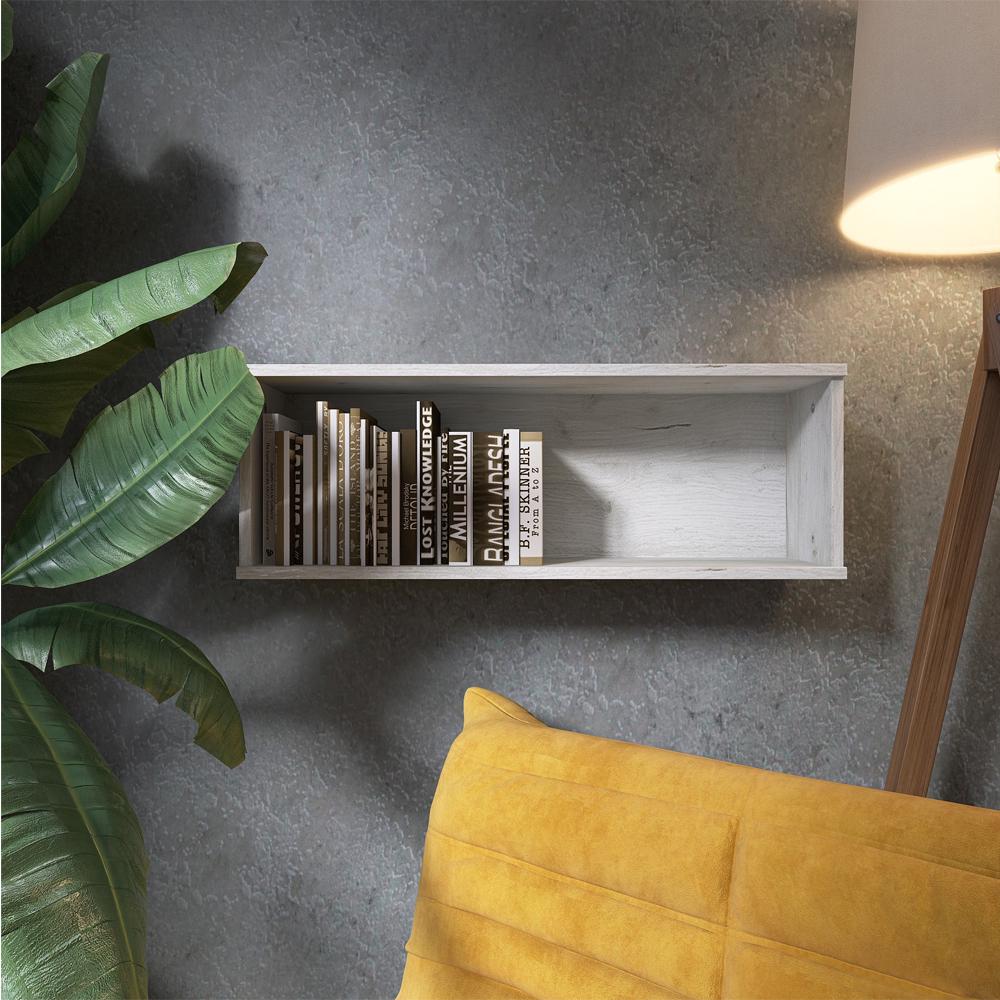 Полка навесная Еверест ПЛН-2 Лайт Дуб крафт белый (DTM-071080)