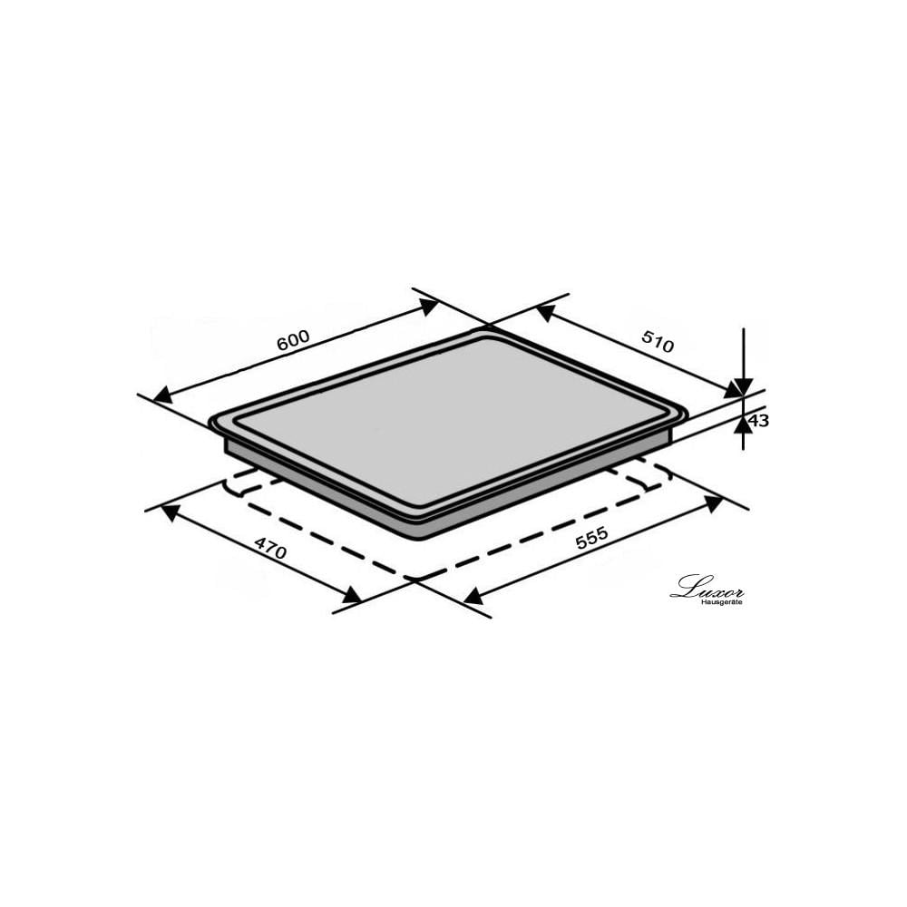 Варильна поверхня газова Luxor PGR 740 Rustic з вуголком Нержавіюча сталь (23930234) - фото 10