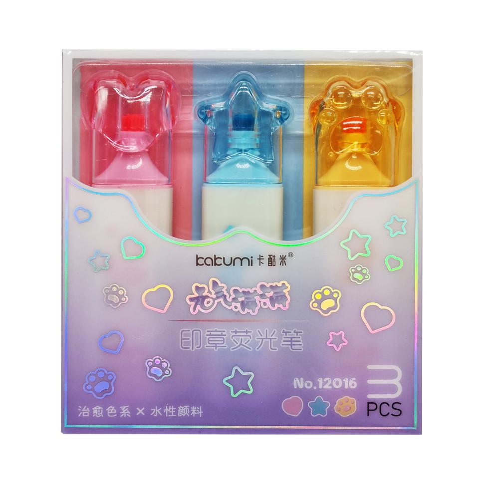 Набор фломастеров-печатей Bambi со штампами 3 шт. Разноцветный (AD-271-F-5)