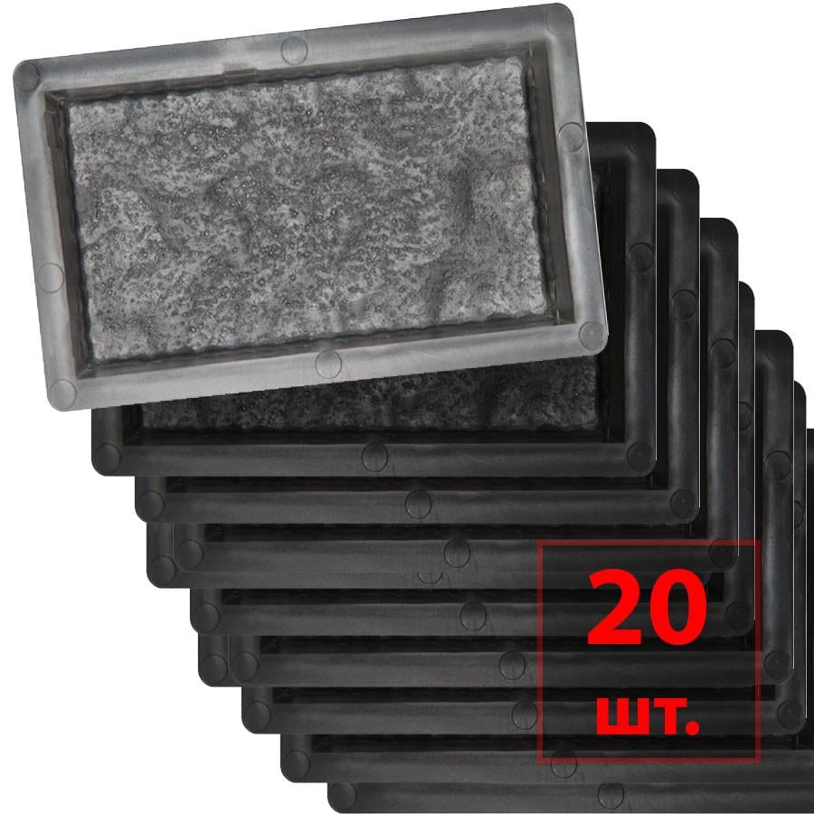 Форма пластикова Верес Україна Цегла камінь 200х100х60 мм 20 шт. - фото 3 Форма пластикова Верес Україна Цегла камінь 200х100х60 мм 20 шт. - фото 3