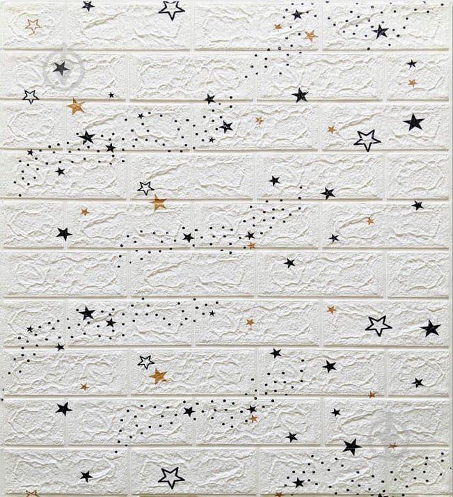 3D-панель декоративна самоклеюча під цеглу з зірками 700x770x3 мм (BPN3-016) - фото 5 3D-панель декоративна самоклеюча під цеглу з зірками 700x770x3 мм (BPN3-016) - фото 5