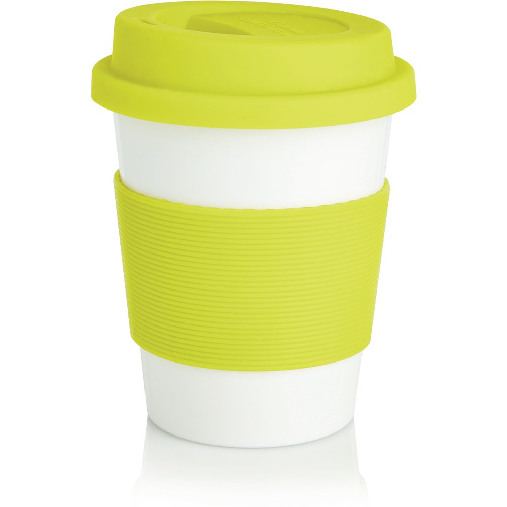 Экокружка с силиконовой крышкой XD Design Ритм города Желтый